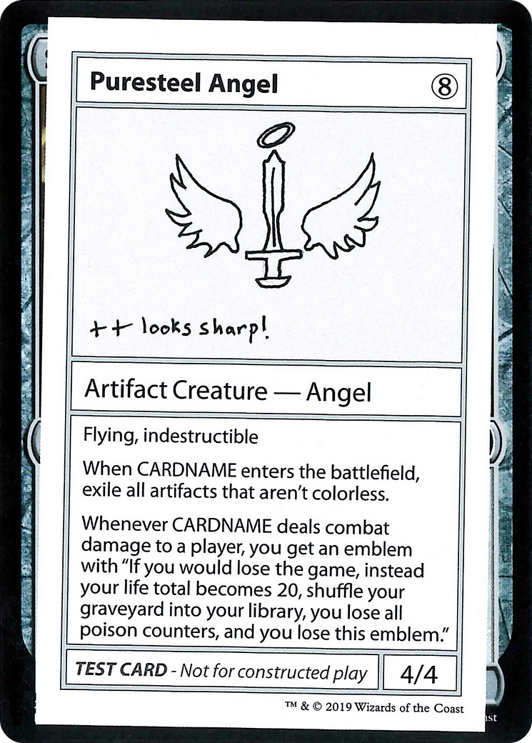 Puresteel Angel (No PW Symbol) (CMB1-109) - Mystery Booster Playtest Cards 2021