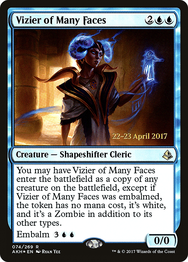 Vizier of Many Faces (PRE-074) - Amonkhet Promos Foil