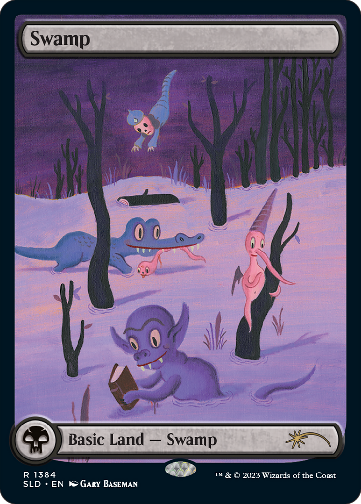 Swamp (1384) (SLD-1384) - Secret Lair Drop: (Full Art) Foil