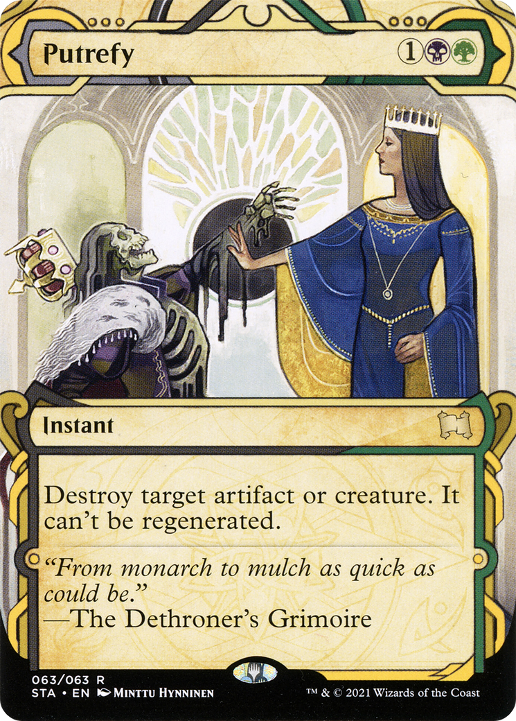 Putrefy (STA-063) - Strixhaven Mystical Archive: (Showcase) (Borderless) Foil