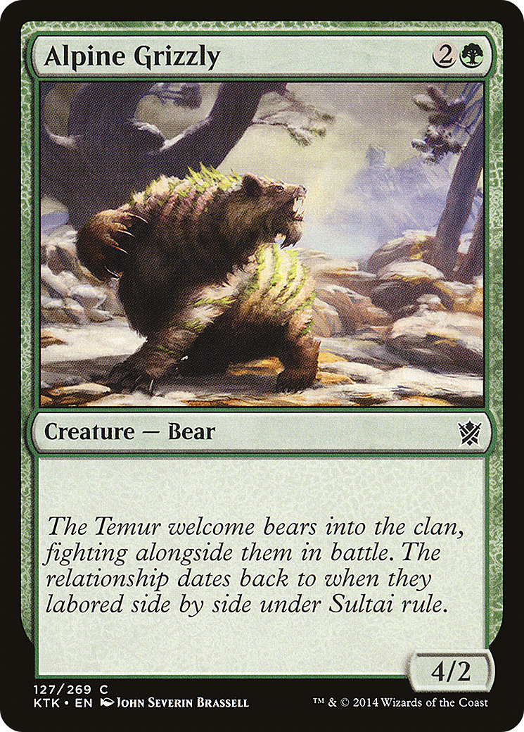 Alpine Grizzly (KTK-127) - Khans of Tarkir Foil