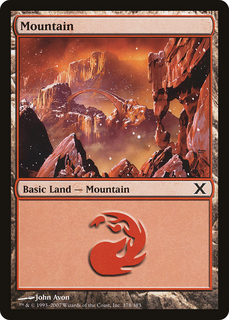 Mountain (378) (10E-378) - Tenth Edition Foil