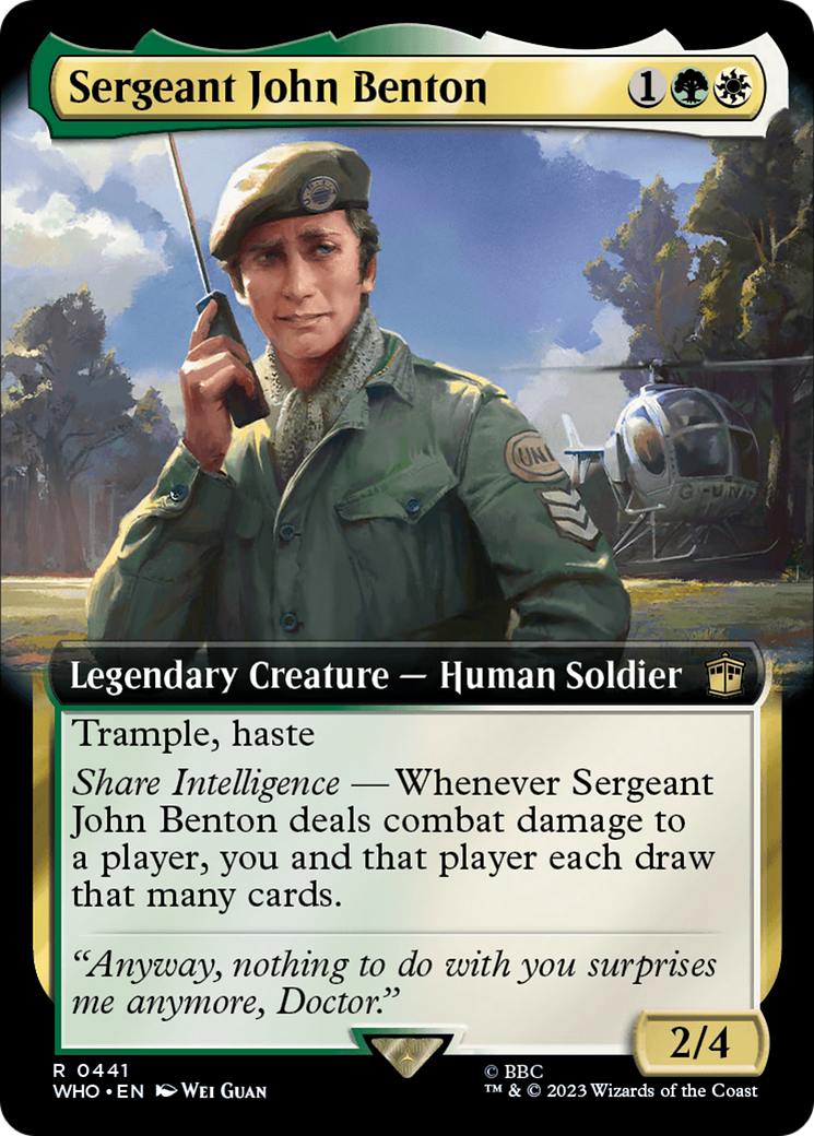 Sergeant John Benton (Extended Art) (WHO-441) - Doctor Who: (Extended Art)