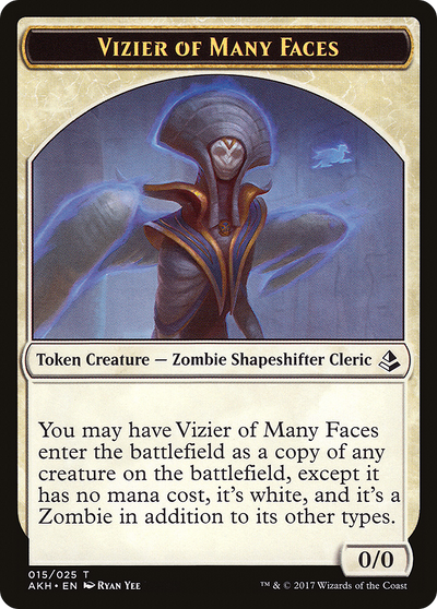 Vizier of Many Faces Token (AKH-015) - Amonkhet Tokens Foil