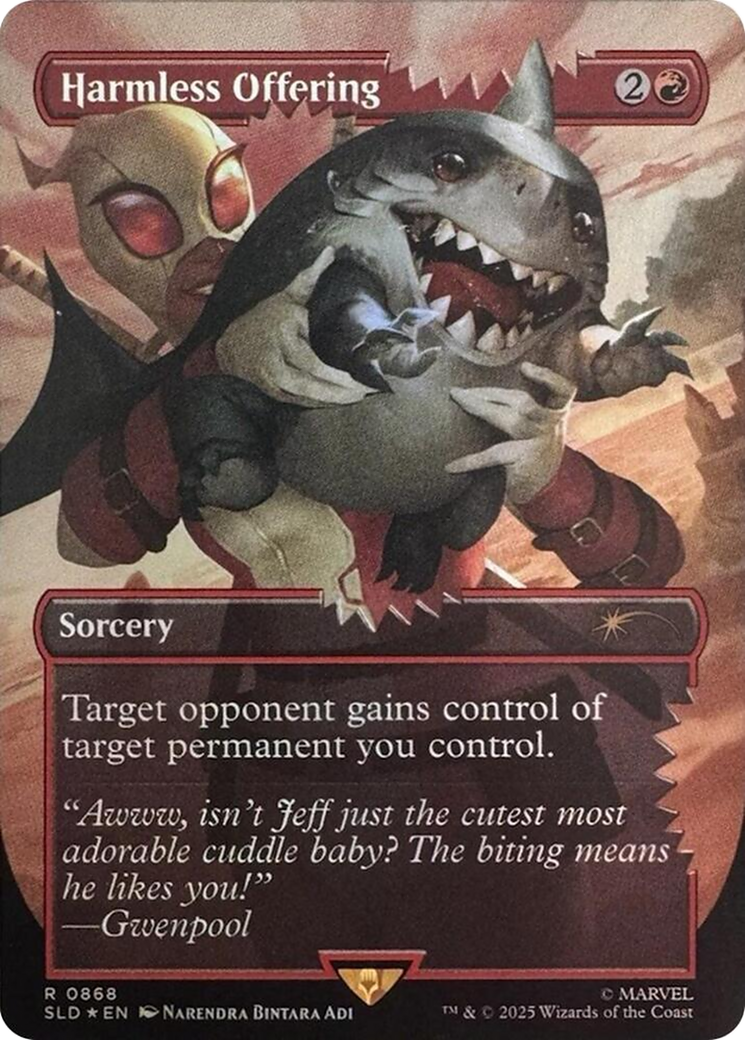 Harmless Offering (Rainbow Foil) (SLD-868) - Secret Lair Drop (Borderless) Foil