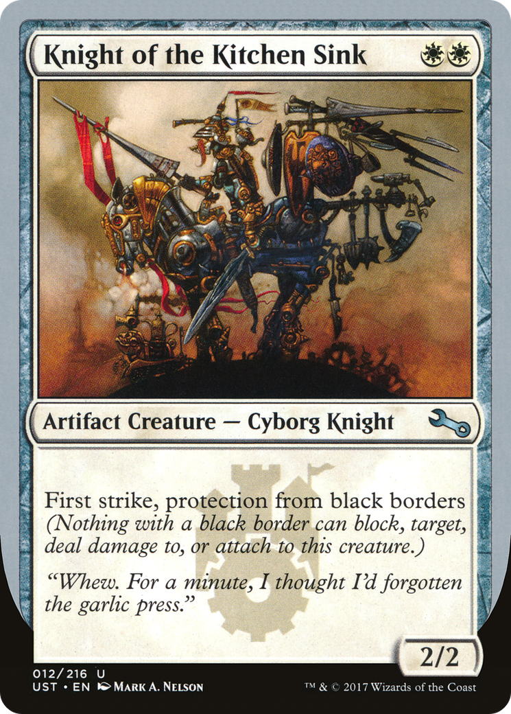 Knight of the Kitchen Sink (A) (UST-12A) - Unstable Foil