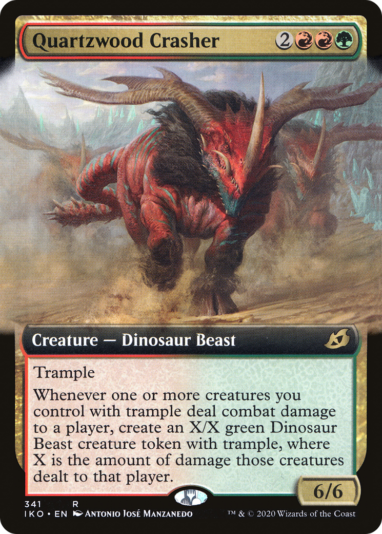 Quartzwood Crasher (Extended Art) (IKO-341) - Ikoria: Lair of Behemoths: (Extended Art) Foil