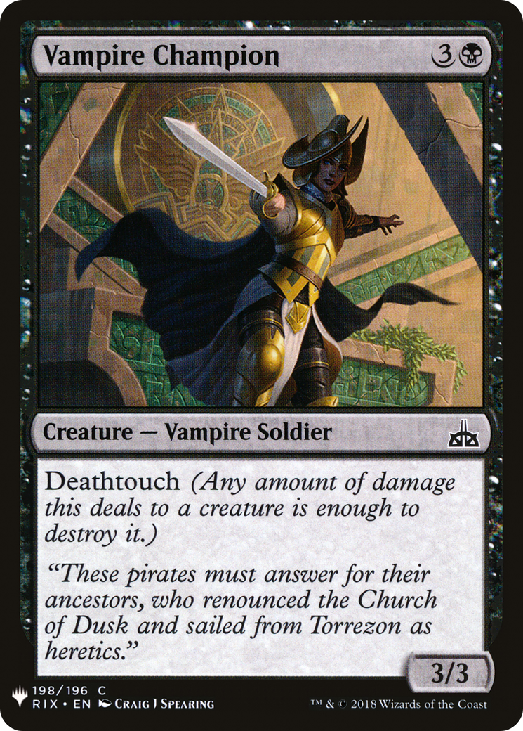Vampire Champion (LIST-RIX-198) - The List