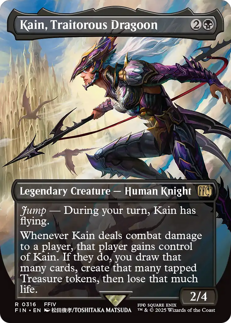 Kain, Traitorous Dragoon (Borderless) (FIN-316) - FINAL FANTASY (Borderless) Foil
