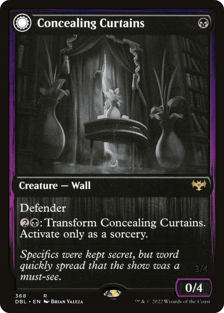 Concealing Curtains (DBL-368) - Innistrad: Double Feature: (Double Faced Transform) Foil