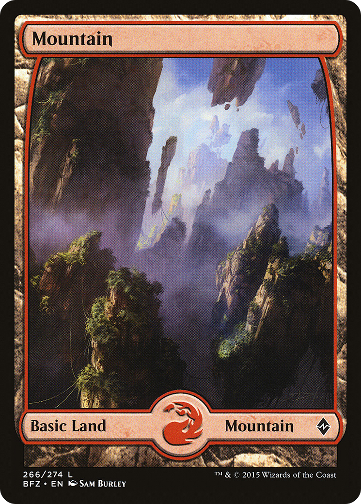 Mountain (266) - Full Art (BFZ-266) - Battle for Zendikar