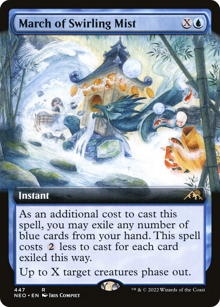 March of Swirling Mist (Extended Art) (NEO-447) - Kamigawa: Neon Dynasty: (Extended Art)