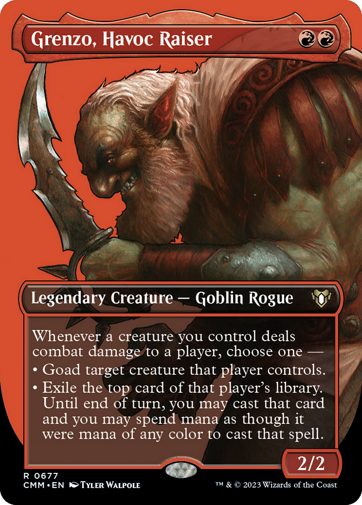 Grenzo, Havoc Raiser (Borderless) (CMM-677) - Commander Masters (Borderless) Foil