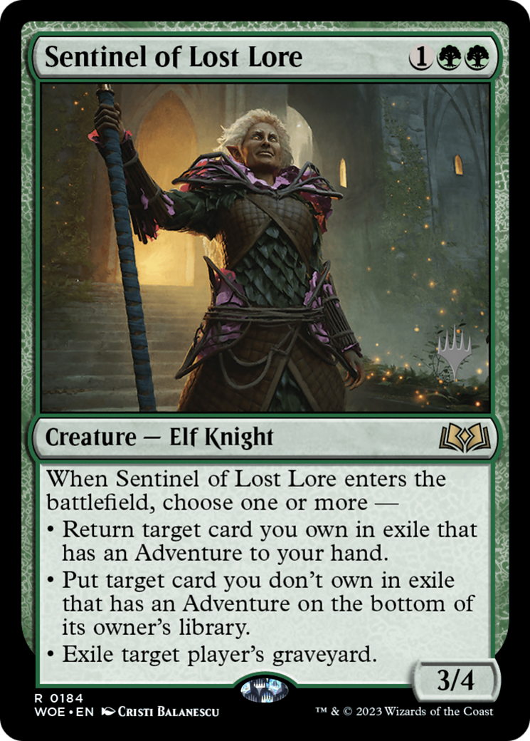 Sentinel of Lost Lore (PPWOE-184) - Wilds of Eldraine Promos Foil