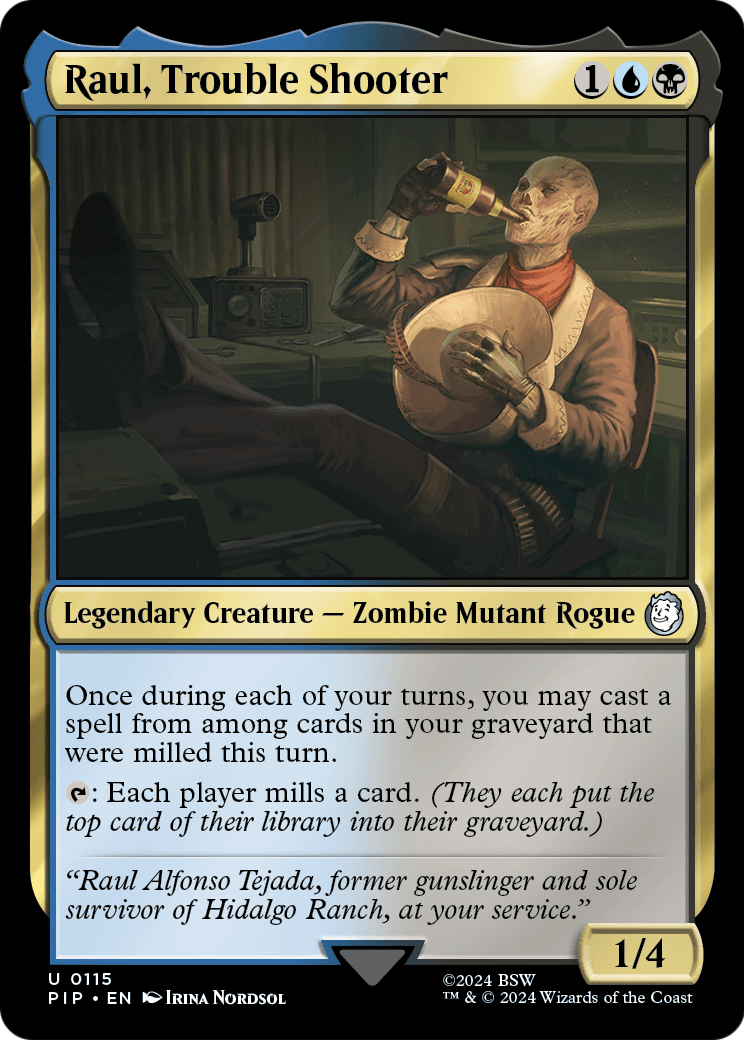 Raul, Trouble Shooter (PIP-115) - Fallout Foil