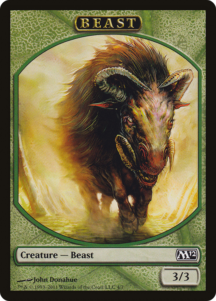 Beast Token (M12-004) - Magic 2012 Tokens