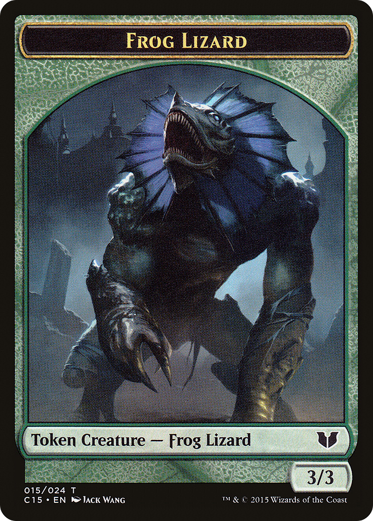 Frog Lizard // Germ Double-Sided Token (C15-15 // 7) - Commander 2015 Tokens