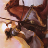 Sunrise Cavalier // Sunrise Cavalier (AMID-069) - Midnight Hunt Art Series (Borderless)