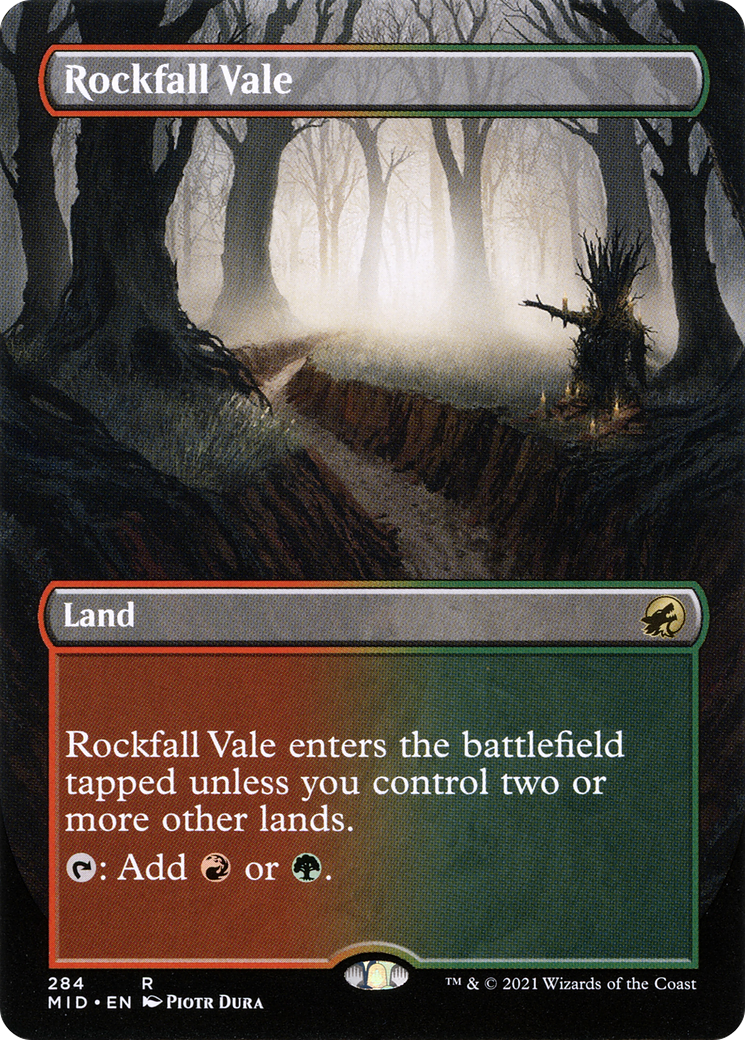Rockfall Vale (Borderless) (MID-284) - Innistrad: Midnight Hunt (Borderless)
