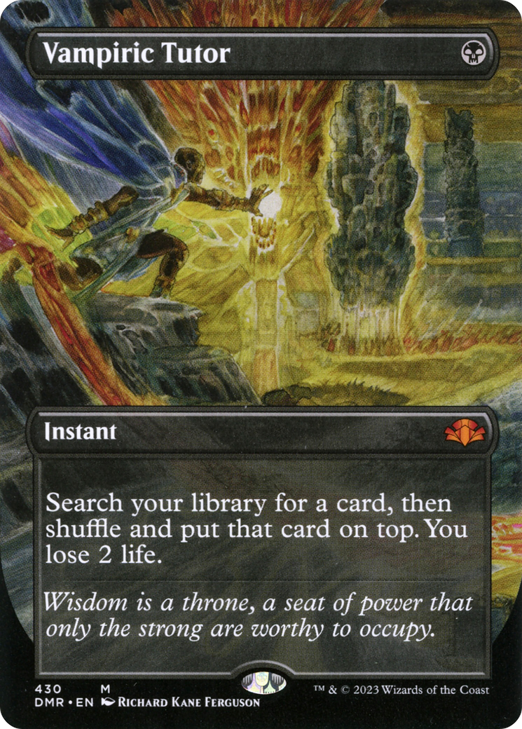 Vampiric Tutor (Borderless) (DMR-430) - Dominaria Remastered (Borderless) Foil