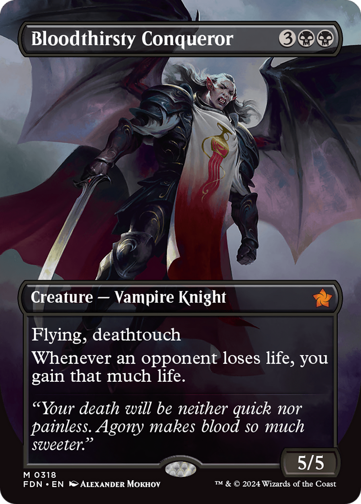 Bloodthirsty Conqueror (Borderless) (FDN-318) - Foundations (Borderless) Foil