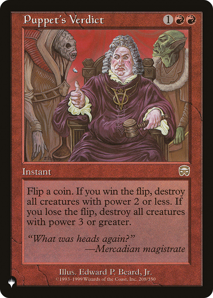 Puppet's Verdict (LIST-208/350) - The List