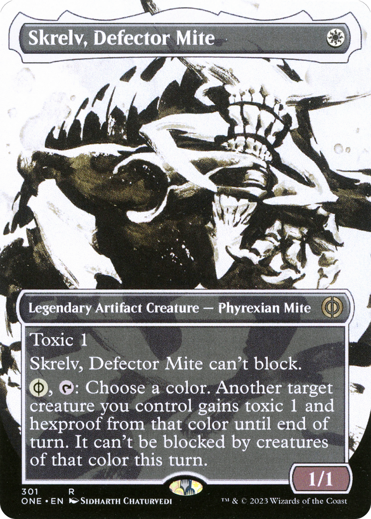 Skrelv, Defector Mite (Showcase) (ONE-301) - Phyrexia: All Will Be One: (Showcase) (Borderless) Foil