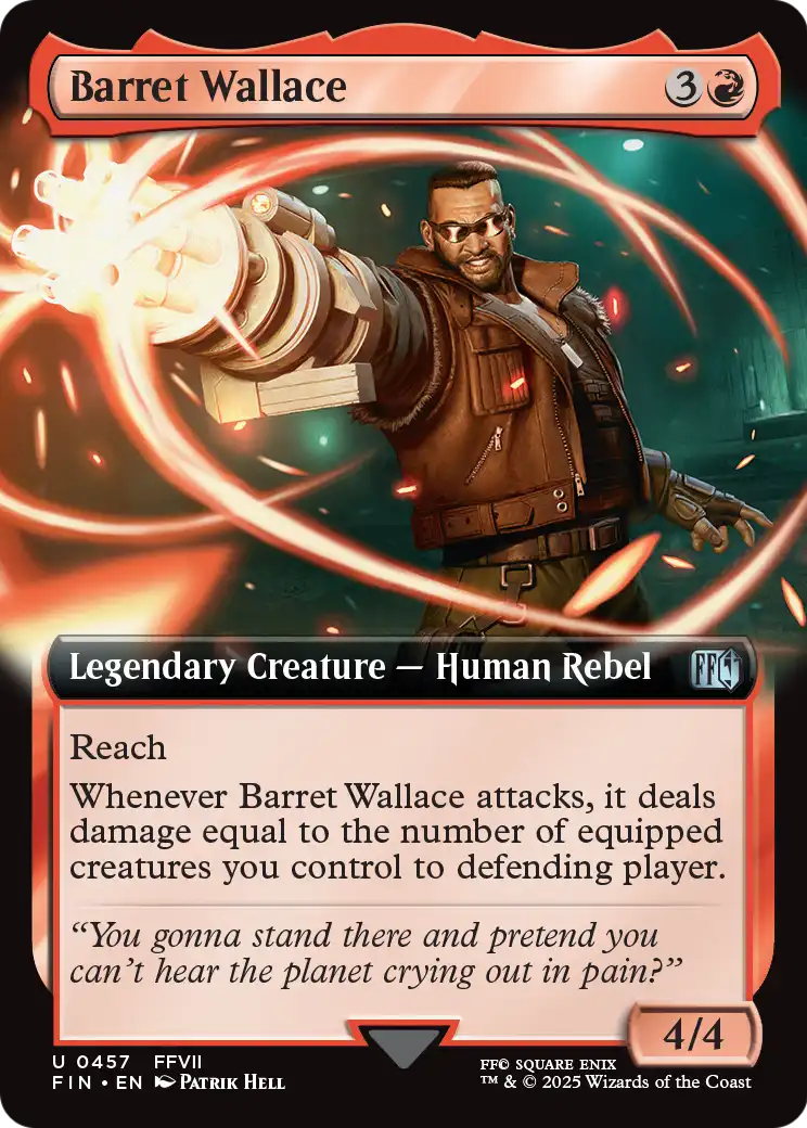 Barret Wallace (Extended Art) (FIN-457) - FINAL FANTASY: (Extended Art) Foil
