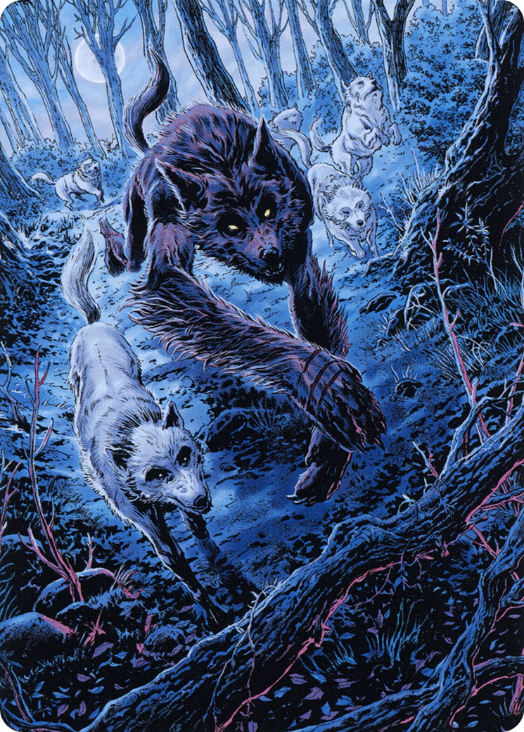 Untamed Pup // Untamed Pup (AMID-077) - Midnight Hunt Art Series (Borderless) Foil