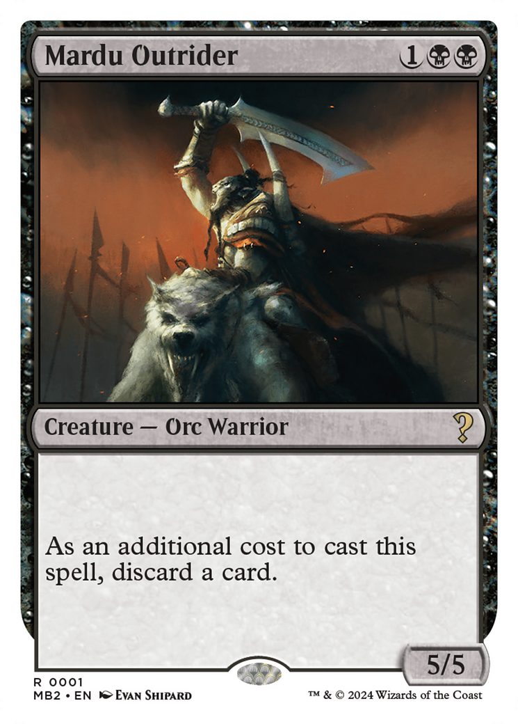 Mardu Outrider (White Border) (MB2-001) - Mystery Booster 2