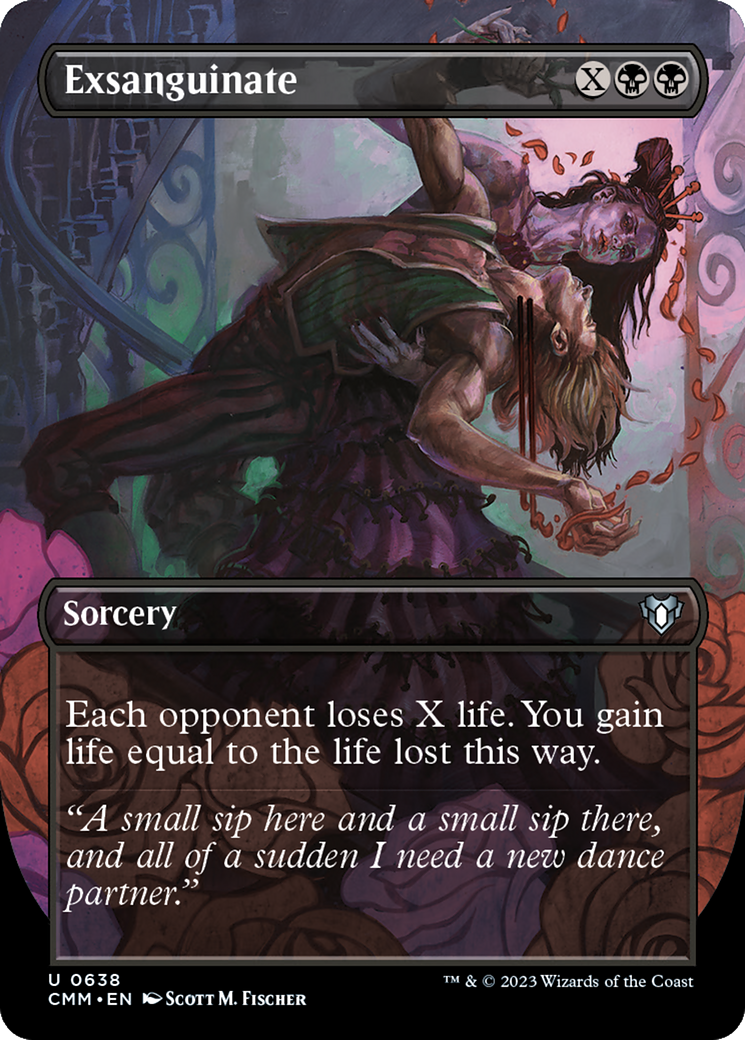 Exsanguinate (Borderless) (CMM-638) - Commander Masters (Borderless) Foil
