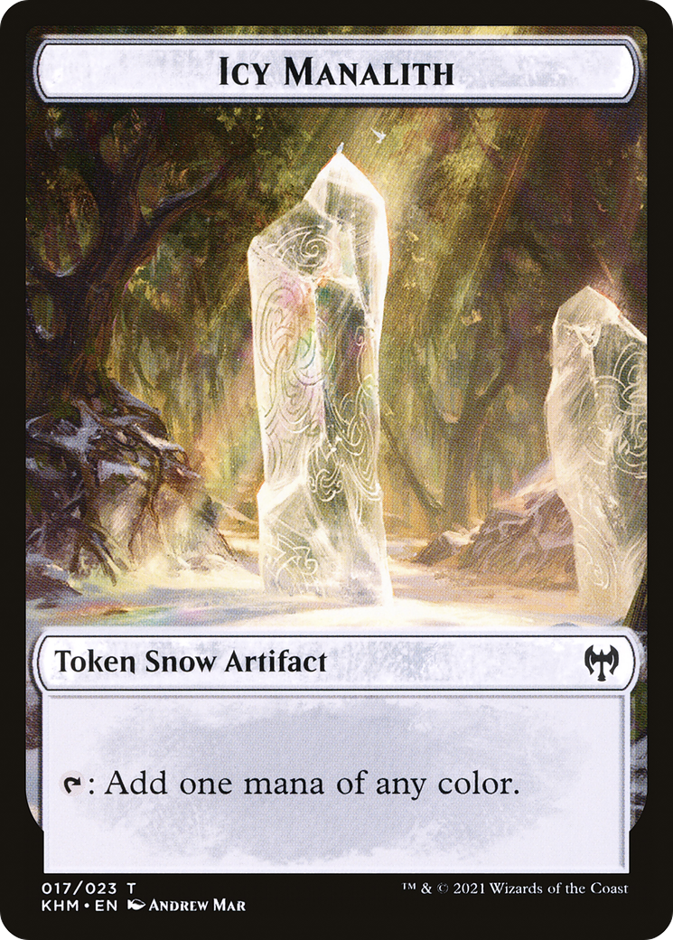 Icy Manalith Token (KHM-017) - Kaldheim Tokens: (snow)