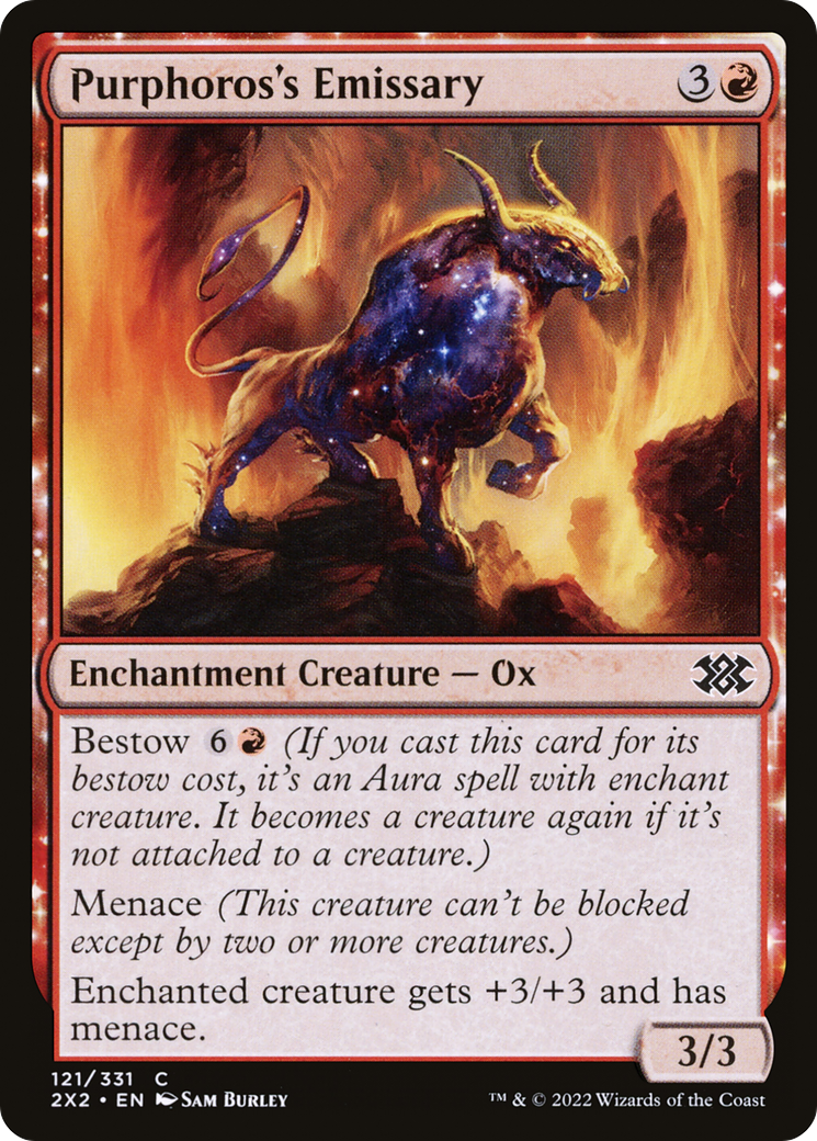 Purphoros's Emissary (2X2-121) - Double Masters 2022: (enchantment) Foil