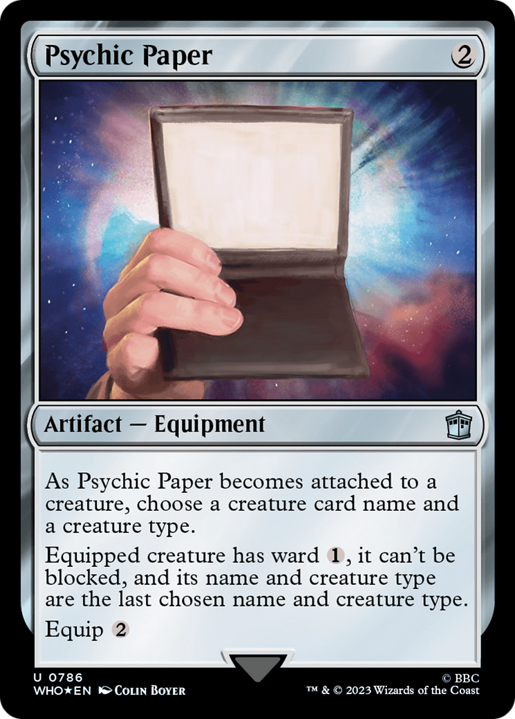 Psychic Paper (Surge Foil) (WHO-786) - Doctor Who Foil