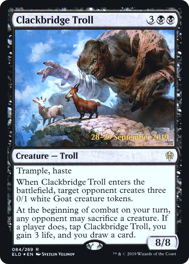 Clackbridge Troll (PRE-084) - Throne of Eldraine Promos Foil