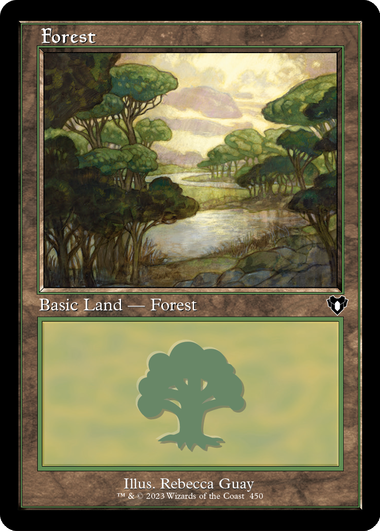 Forest (450) (Retro Frame) (CMM-450) - Commander Masters Foil