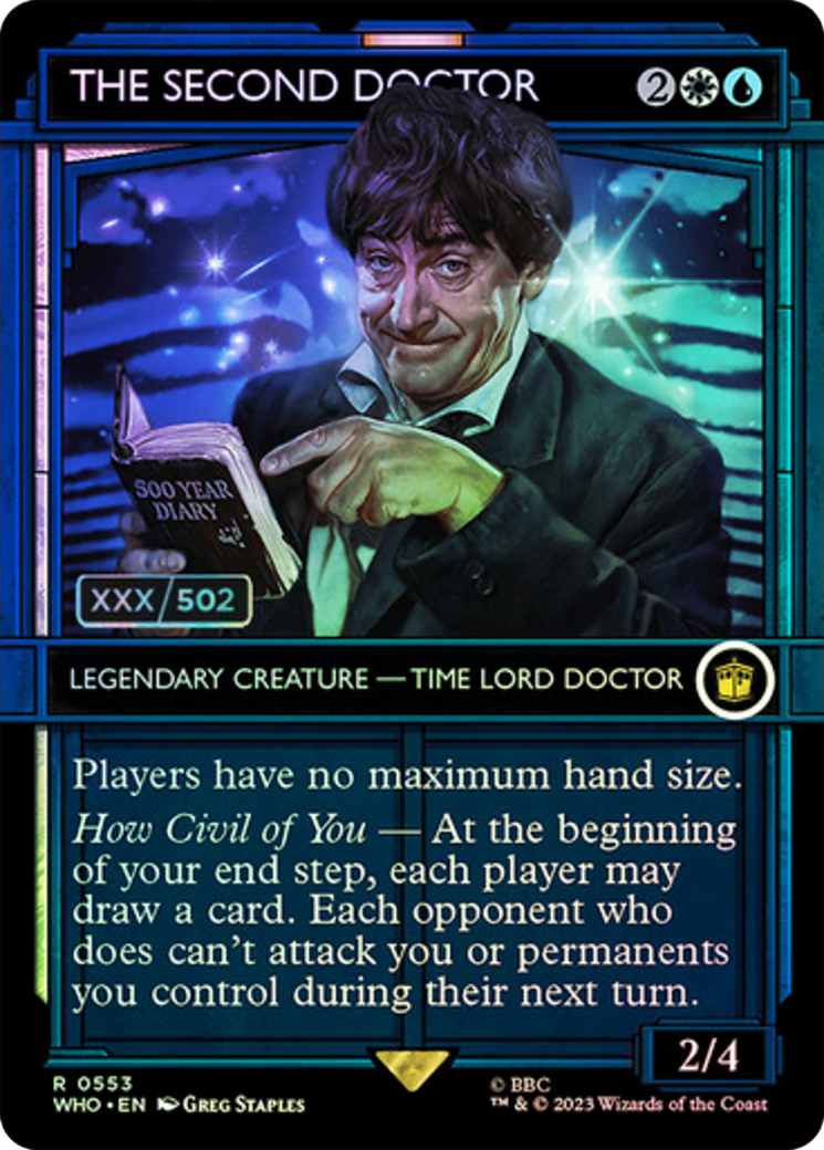 The Second Doctor (Serial Numbered) (WHO-553) - Doctor Who: (Showcase) (Borderless) Foil
