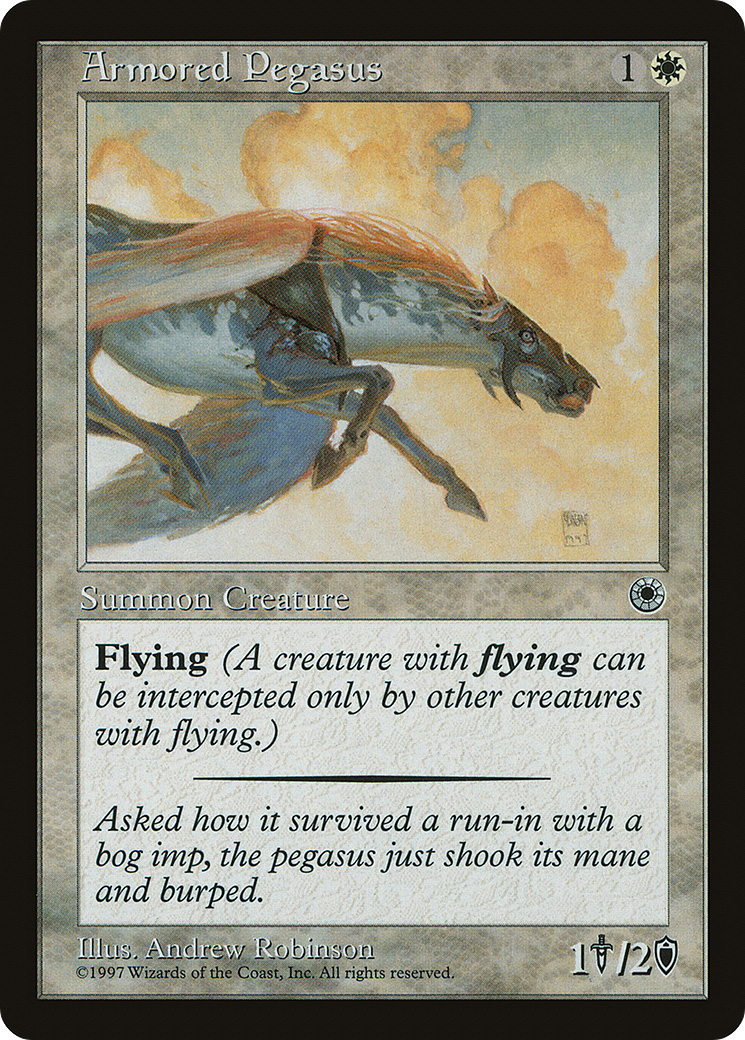 Armored Pegasus (Reminder Text) (POR-) - Portal