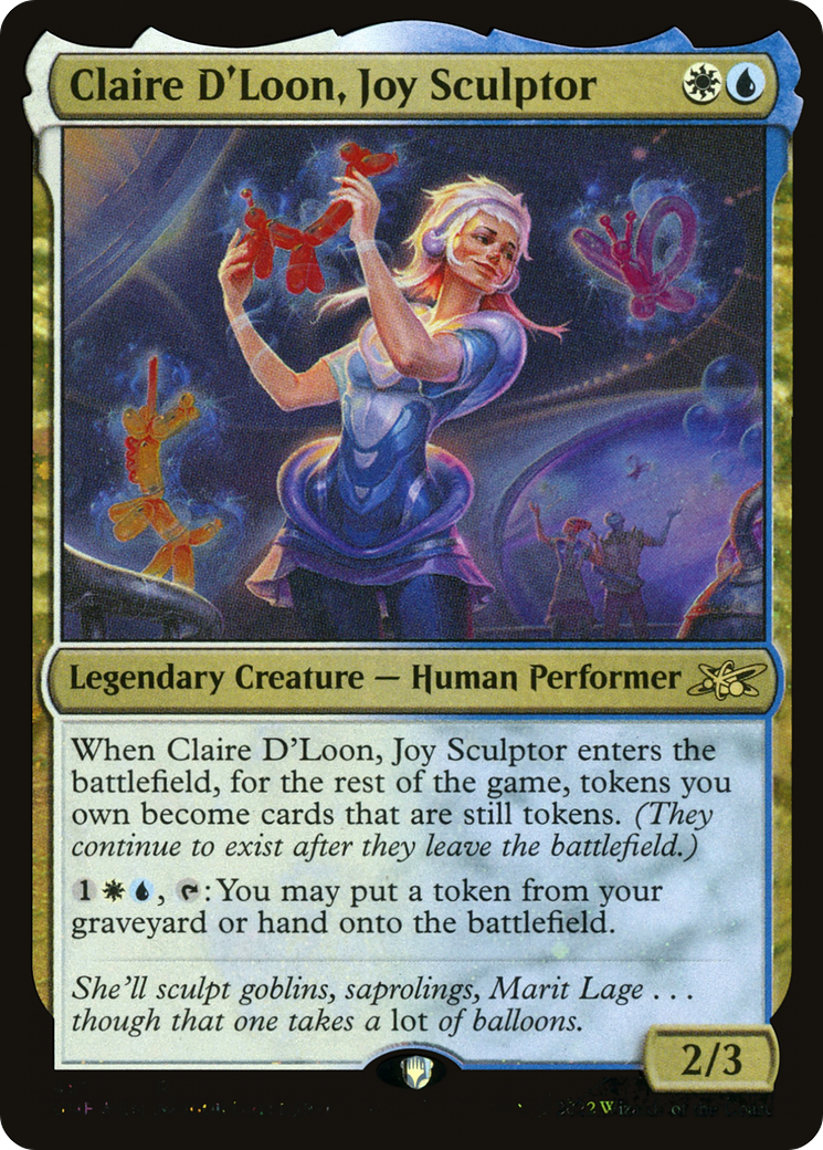 Claire D'Loon, Joy Sculptor (Galaxy Foil) (UNF-451) - Unfinity Foil