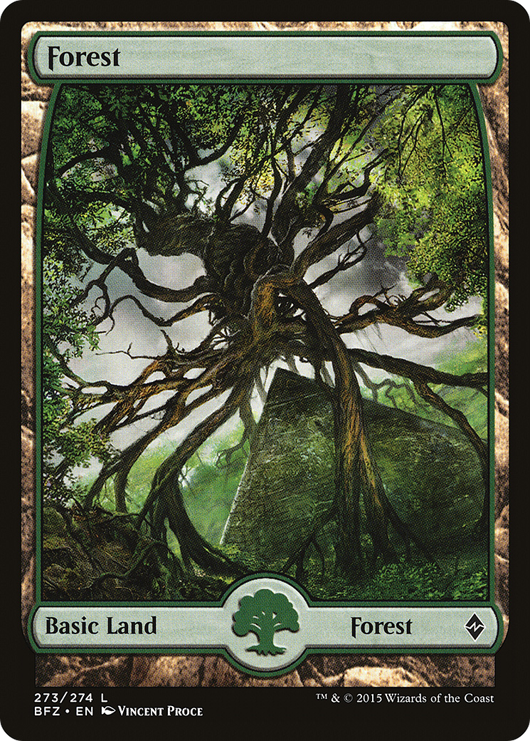 Forest (273) - Full Art (BFZ-273) - Battle for Zendikar Foil
