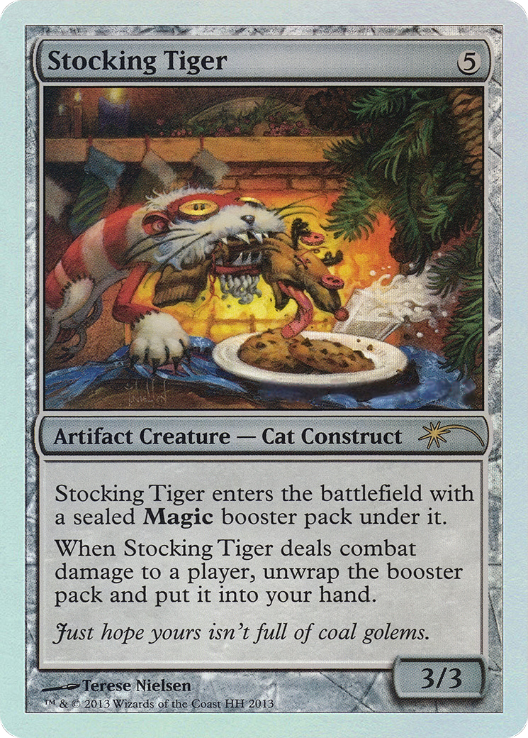 Stocking Tiger (No Date) (MEDIA-HH 2013) - Happy Holidays Foil