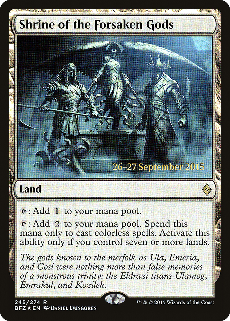 Shrine of the Forsaken Gods (PRE-245) - Battle for Zendikar Promos Foil