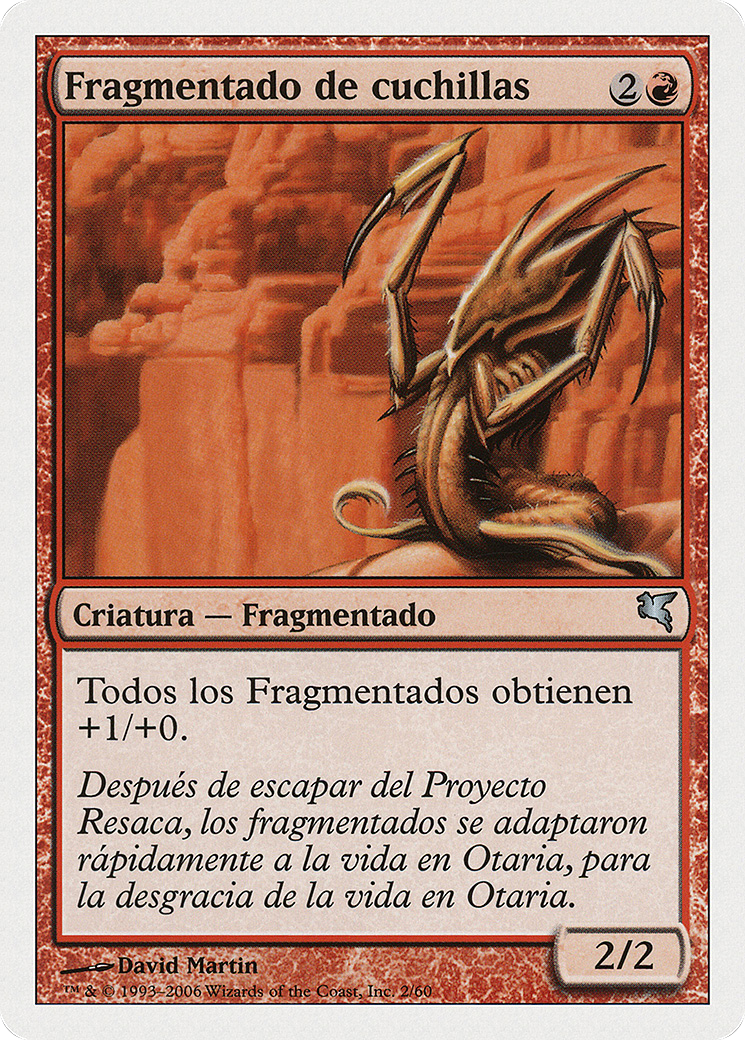 Blade Sliver (Spanish) - "Fragmentado de cuchillas" (PSAL-0D2) - Salvat 2005