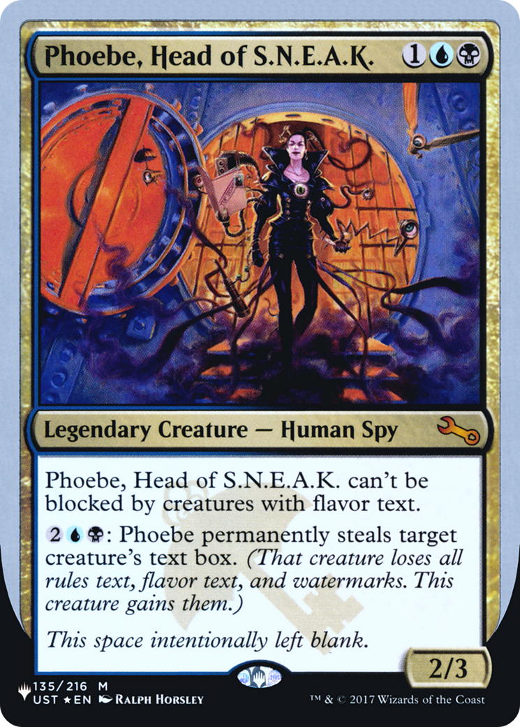Phoebe, Head of S.N.E.A.K. (LIST-135/216) - The List (Unfinity Foil Edition) Foil