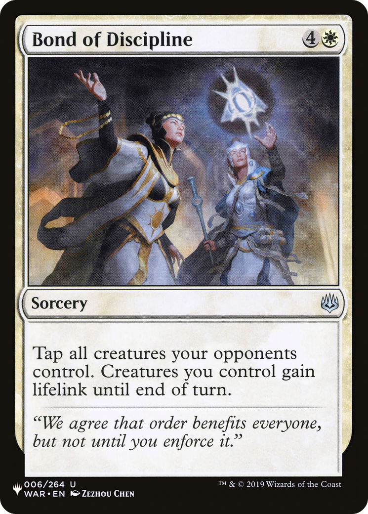 Bond of Discipline (LIST-WAR-6) - The List