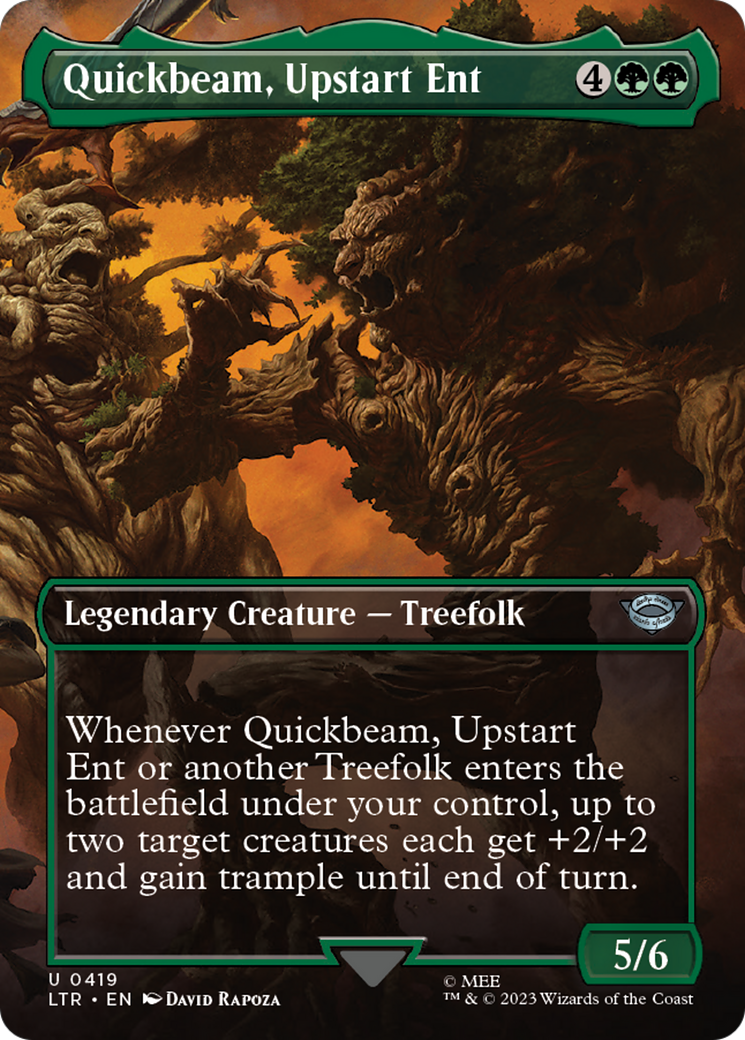 Quickbeam, Upstart Ent (Borderless) (LTR-419) - The Lord of the Rings: Tales of Middle-earth (Borderless) Foil
