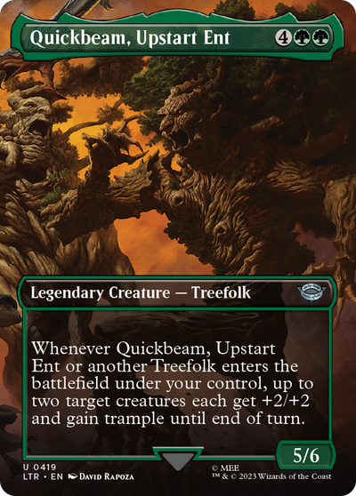Quickbeam, Upstart Ent (Borderless) (LTR-419) - The Lord of the Rings: Tales of Middle-earth (Borderless) Foil