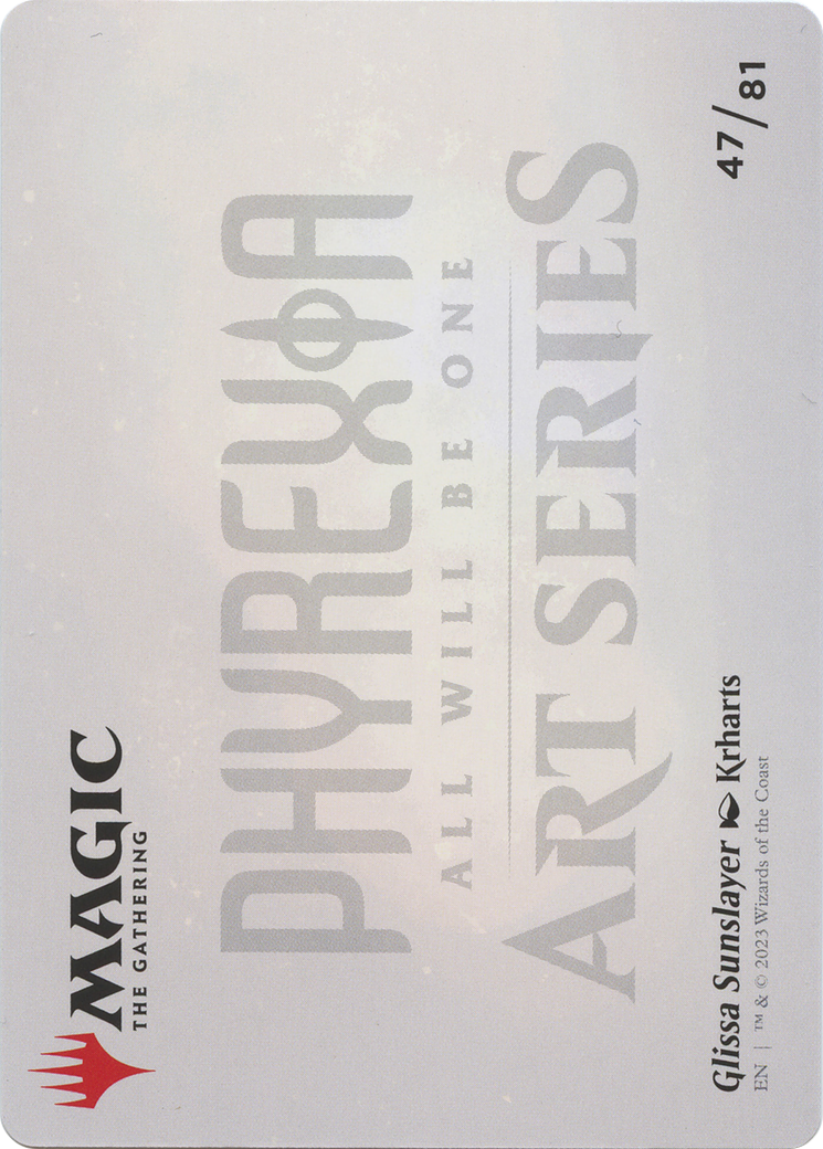 Glissa Sunslayer // Glissa Sunslayer (AONE-047) - Phyrexia: All Will Be One Art Series (Borderless)