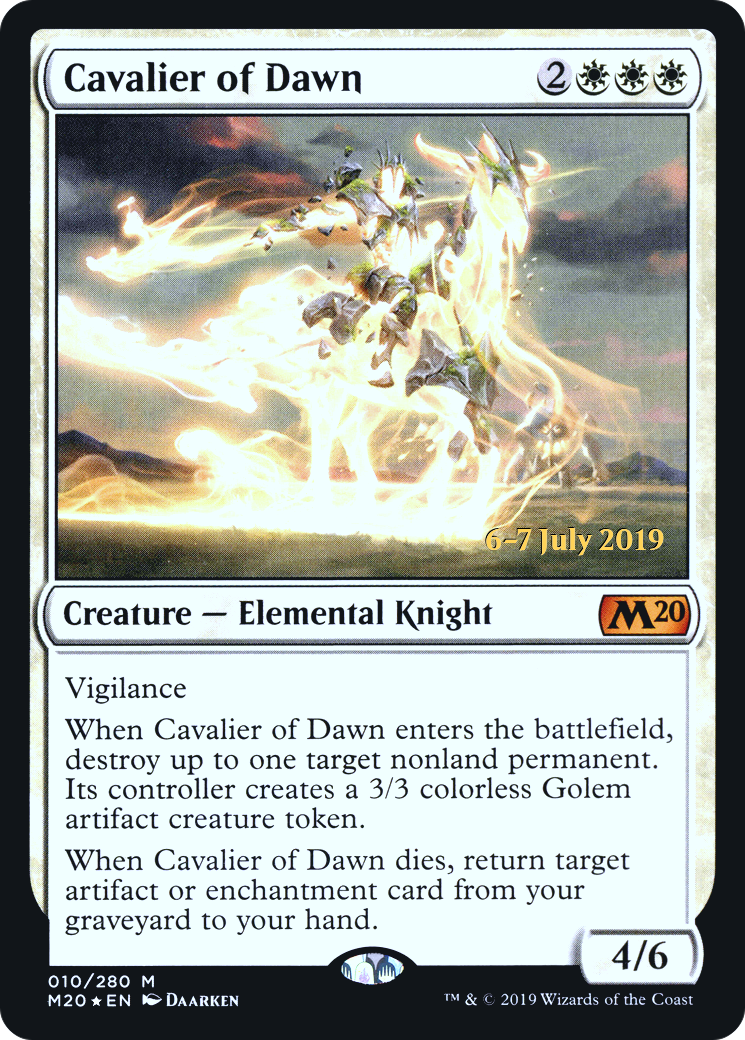 Cavalier of Dawn (PRE-010) - Core Set 2020 Promos Foil
