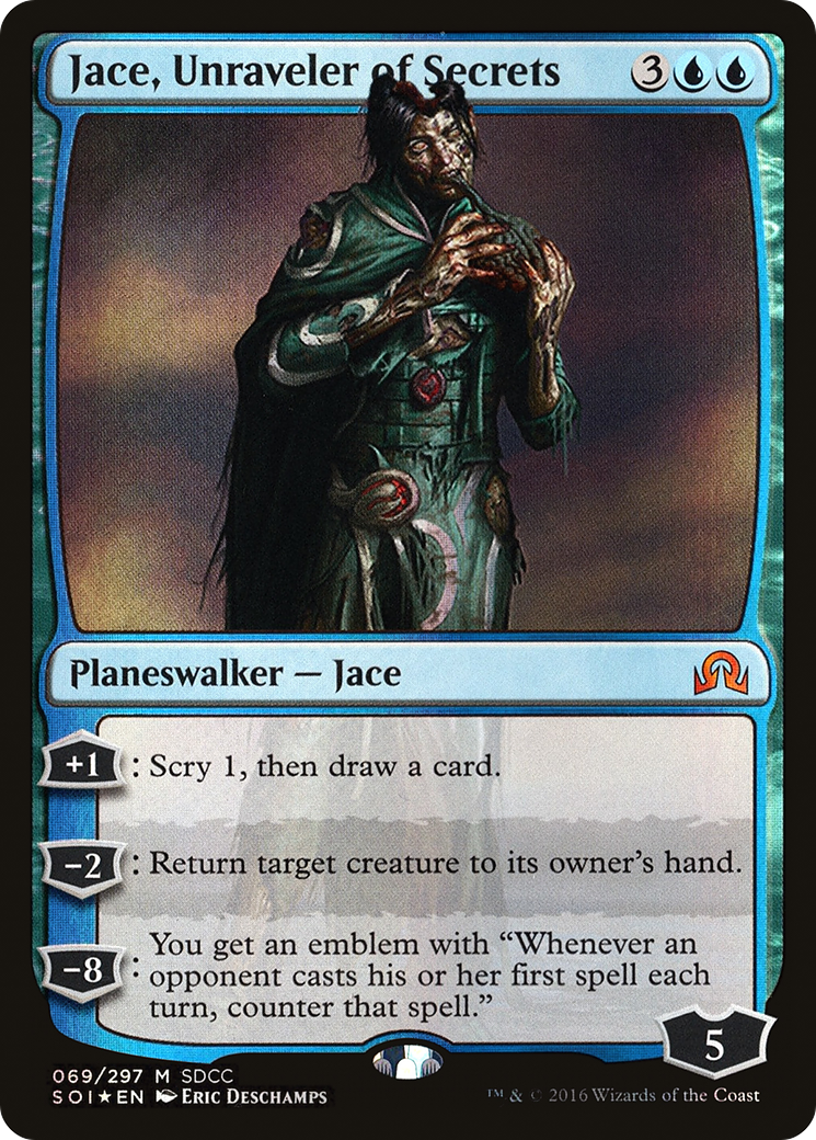 Jace, Unraveler of Secrets (SDCC 2016 Exclusive) (MEDIA-069) - San Diego Comic-Con 2016 Foil